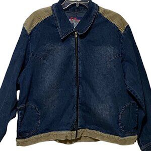 Vtg Mwah Jeans 24W Denim Jacket with Corduroy Accents Y2K Western Cowgirl Plus
